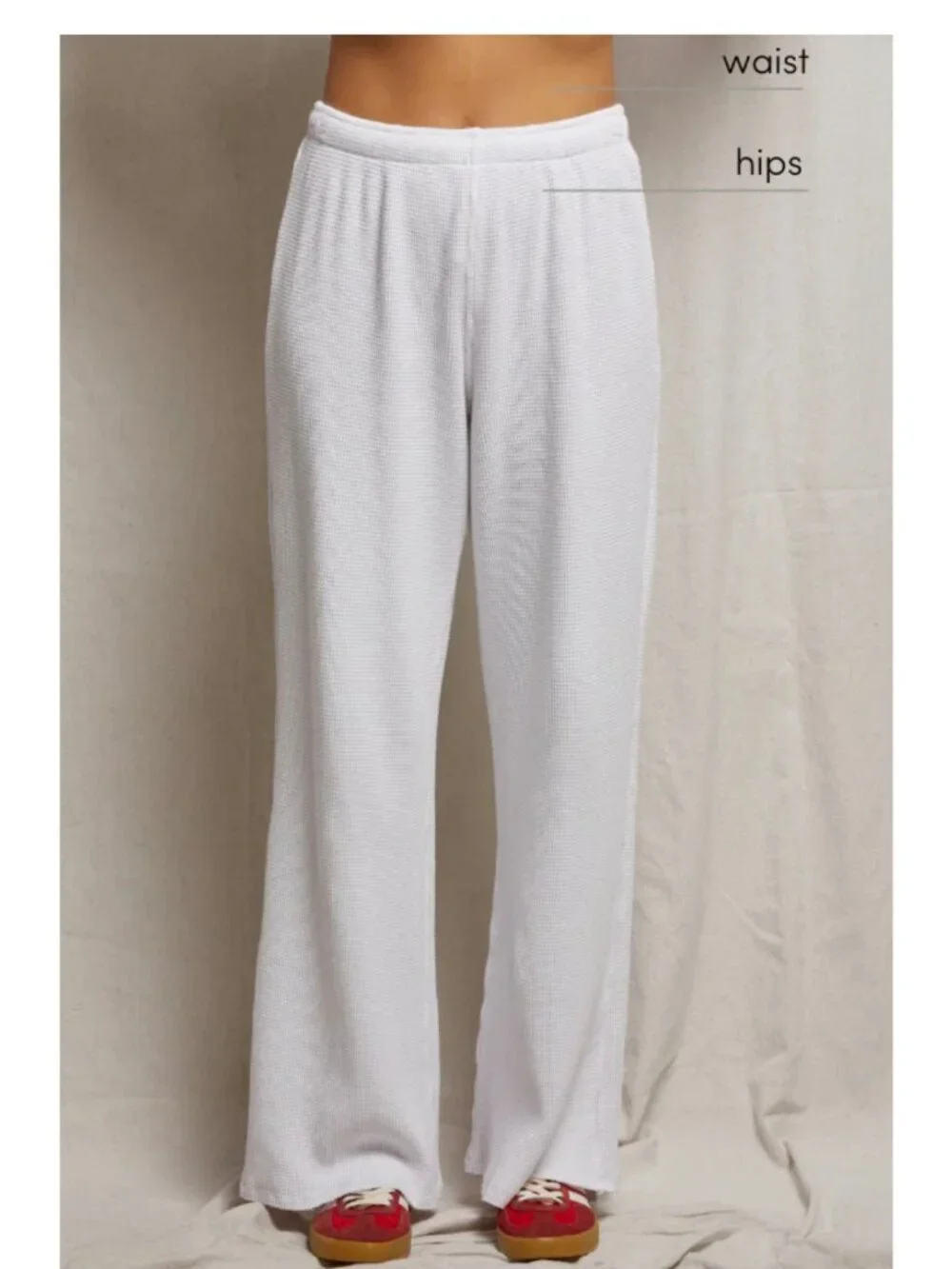 perfectwhitetee Shane Waffle Pant in Heather Grey - Picture 13 of 15